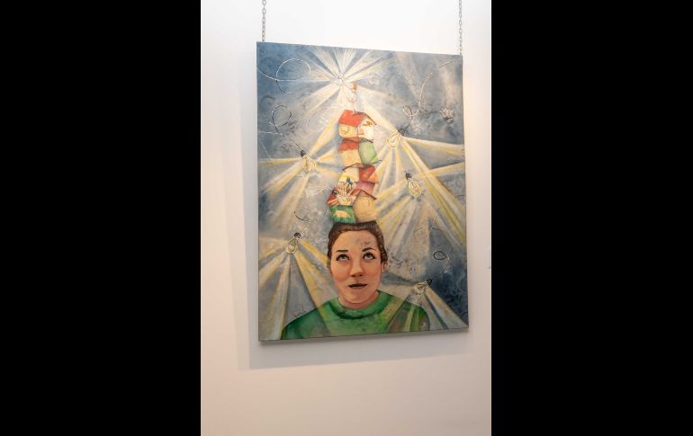 Cecilia Ibarra y Martha Moragrega en la inauguración de la exposición Gratus en la galería piso 5. GENTE BIEN JALISCO/ Jorge Soltero