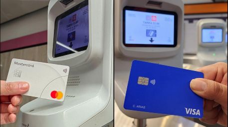 Las tarjetas bancarias sin contacto presentan el icono de wifi en la parte frontal. METRO CDMX