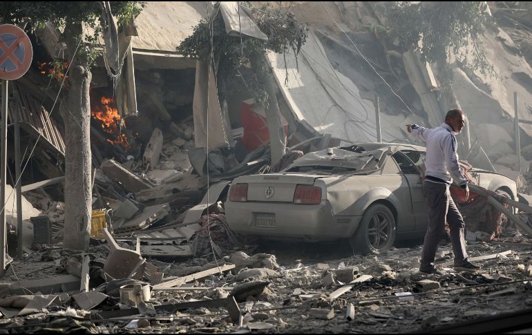 Mientras tanto en Beirut se atienden los ataques de Israel.  Xinhua / Bilal Jawich