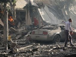 Mientras tanto en Beirut se atienden los ataques de Israel.  Xinhua / Bilal Jawich