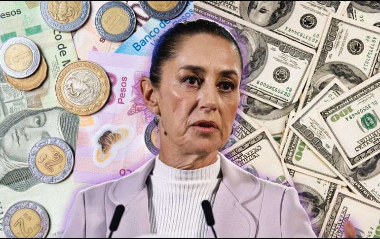 Según el Banco de México, desde que la Presidenta Sheinbaum asumió el cargo, el peso se ha apreciado frente al dólar un 1.63% hasta un tipo de cambio de 19.37. ESPECIAL, EFE / S. Gutiérrez