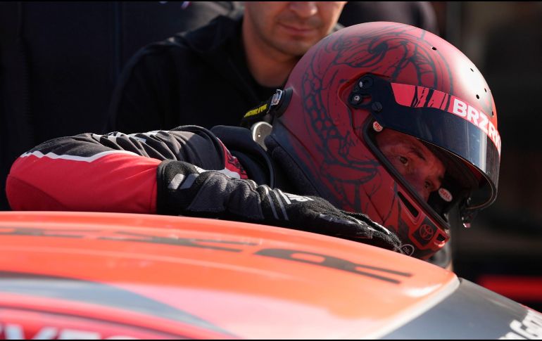 Keanu Reeves en el Indianapolis Motor Speedway, el pasado sábado 5 de octubre. AP / D. Cummings.