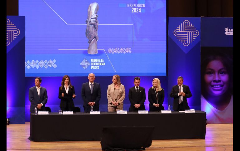 Por tercer año consecutivo el Banco de Alimentos de Guadalajara (BAM), en coordinación con el Gobierno de Jalisco, entregó el Premio a la Generosidad Jalisco en su edición 2024, con el objetivo de reconocer la labor y trayectoria de instituciones y personas que trabajan en beneficio de la sociedad civil en Jalisco. EL INFORMADOR / A. Navarro