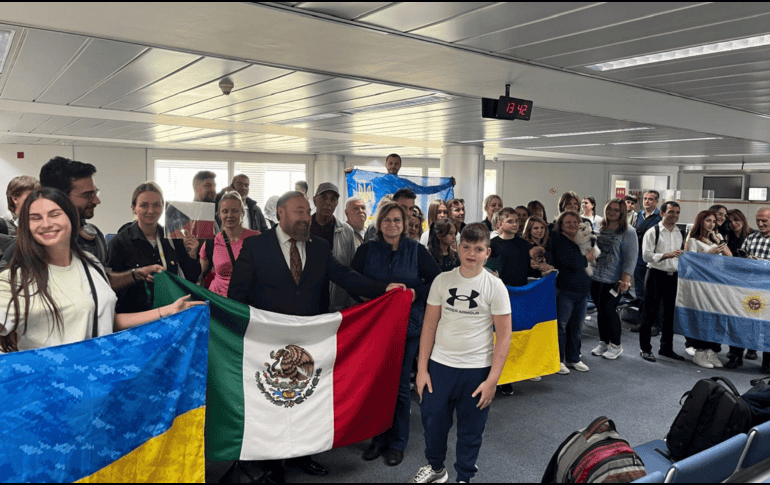 La Embajada ucraniana en México detalló que se brindó asistencia a 40 ciudadanos provenientes de 7 países. X/@UKRinMEX