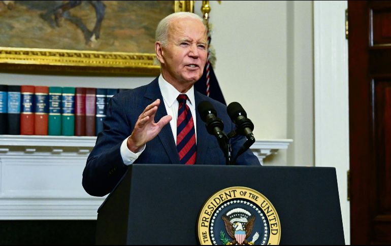 Joe Biden en la Casa Blanca y con el respaldo de su equipo de trabajo, desmintió a Trump. EFE