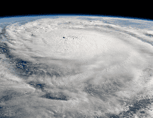 Fotografía del 08 de octubre de 2024 publicada por la Estación Espacial Internacional (EEI) donde se observa el ojo del huracán 