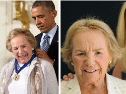 Ethel Kennedy fue condecorada hace unos años con la Medalla Presidencial de la Libertad. EFE / Michael Reynolds / AP / ARCHIVO