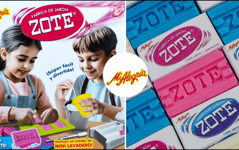 El famoso jabón Zote se posiciona como uno de los preferidos de los mexicanos, y ahora podrás hacerlo con esta mini fábrica. ESPECIAL / JUGUETES MI ALEGRÍA