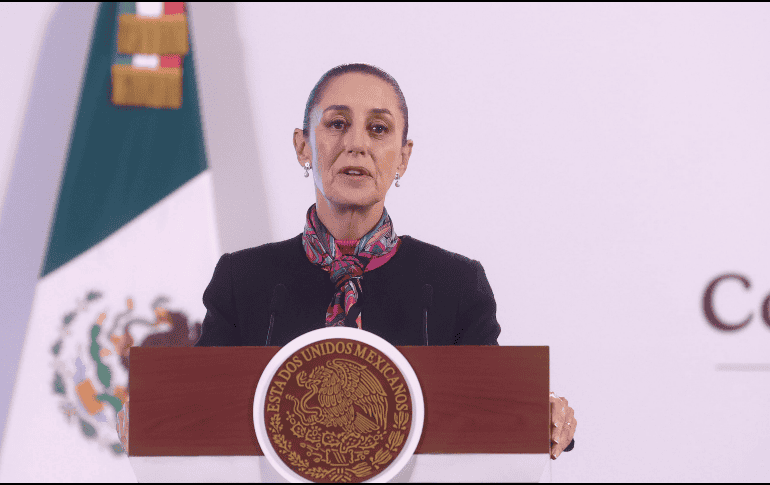 La Presidenta de México, Claudia Sheinbaum Pardo, durante conferencia matutina este viernes 11 de octubre. SUN/G. PANO