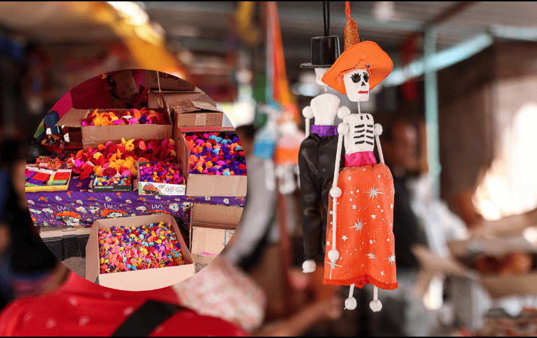 La Feria del Cartón y Día de Muertos está llena de artesanías locales. EL INFORMADOR / ARCHIVO.