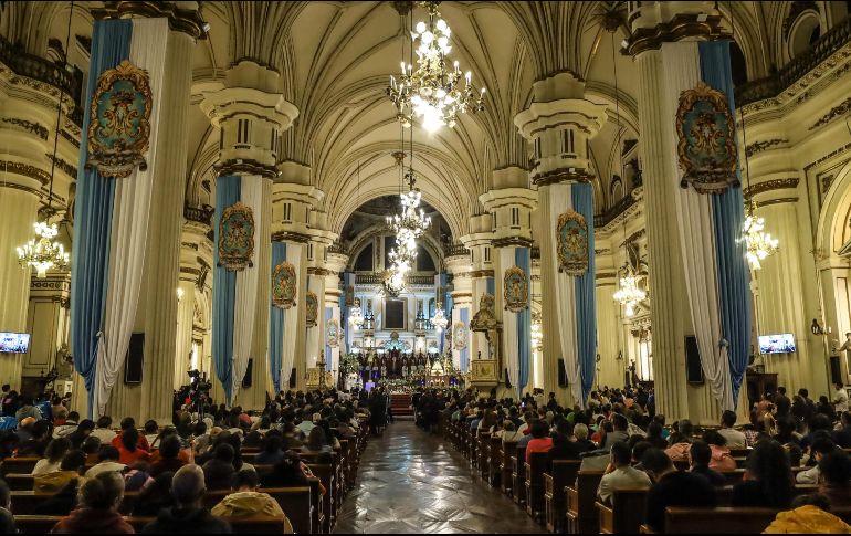 La misa para despedir a la Virgen de Zapopan en la Catedral Tapatía fue presidida por el obispo auxiliar de Guadalajara.. EL INFORMADOR/ A. Navarro