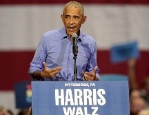 El expresidente Barack Obama habla durante un mitin de campaña en apoyo a la candidata presidencial demócrata, la vicepresidenta Kamala Harris, el jueves 10 de octubre de 2024.  AP/M. Freed.