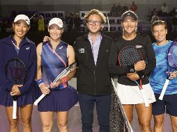 Santoscoy García (al centro) lleva varios años consolidando el deporte blanco femenil en México. El Mérida Open será su siguiente desafío. AFP/M. Stockman