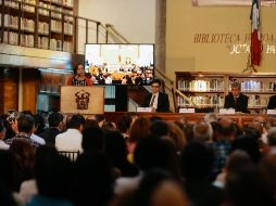 Toma de protesta de Carmen Villoro como directora de la Biblioteca Iberoamericana Octavio Paz. ARCHIVO / Gilberto Gallo Cruz.