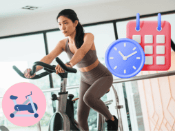La OMS también ha compartido sus recomendaciones sobre cuánto tiempo debes de hacer spinning (en bicicleta fija) de manera responsable y sana. CANVA/ ESPECIAL