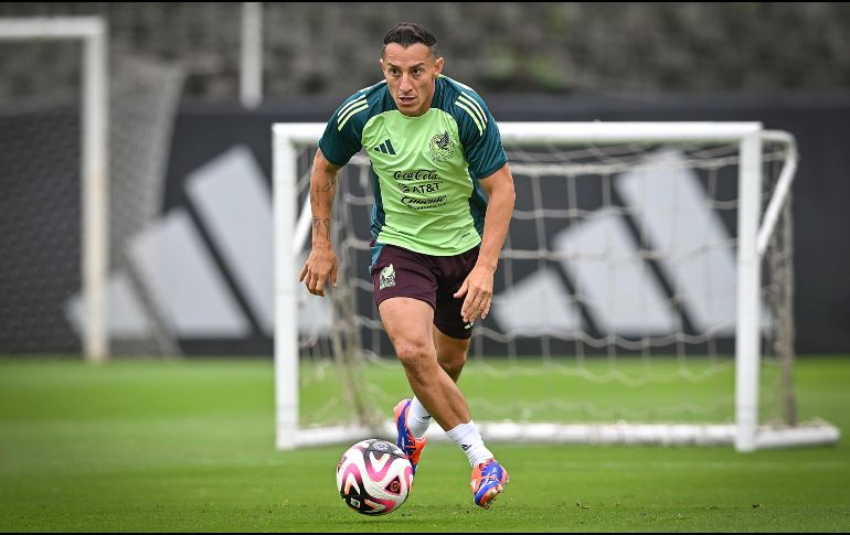 Andrés Guardado durante un entrenamiento de la Selección Nacional de Mexico previo a sus partidos amistosos contra Valencia y Estados Unidos. IMAGO7 / Etzel Espinosa