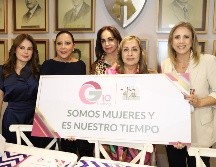 Yessica Alcaraz, Linda Dávila, Iliana Torres, Eva Avilés y Fabiola Loya en el marco del décimo segundo aniversario de la agrupación feminista G10 x Jalisco. GENTE BIEN JALISCO/ A. Martínez