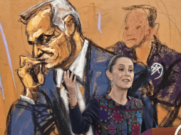 Sheinbaum considera que la sentencia en contra de García Luna en EU, en parte, hace justicia a las víctimas de la guerra contra el narcotráfico.EFE / J. Rosenberg / M. Guzmán