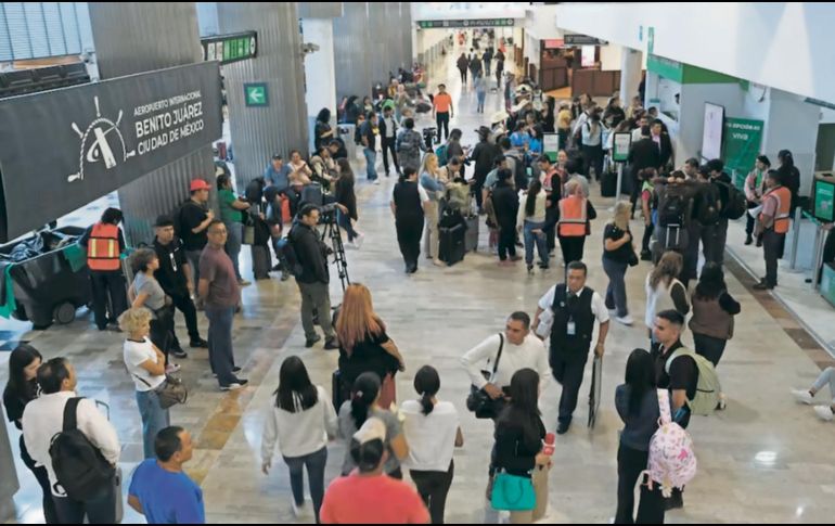 En este año, el Aeropuerto Internacional de la Ciudad de México perdió dos millones de usuarios, mientras el Felipe Ángeles ganó 2.6 millones de pasajeros. EL UNIVERSAL