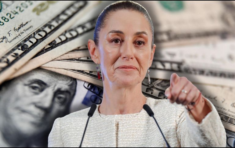 La Presidenta Sheinbaum reaccionó después de que el tipo de cambio cerró ayer lunes en 19.98 pesos por dólar, uno de sus niveles más altos del año. ESPECIAL, EFE / I. Esquivel