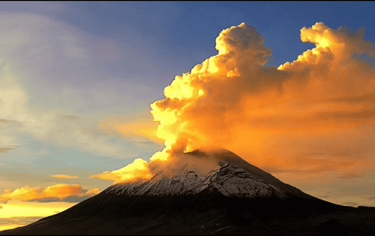 El volcán Popocatépetl se encuentra en Amarillo Fase 2 por lo que las autoridades recomiendan precaución a la población en las zonas cercanas. CENAPRED