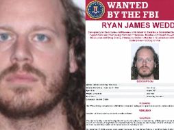 La agencia gubernamental estadounidense ofrece 50 mil dólares a aquellas personas o informantes que puede ayudar a arrestar a Wedding, del cual se desconoce su paradero. ESPECIAL/FBI
