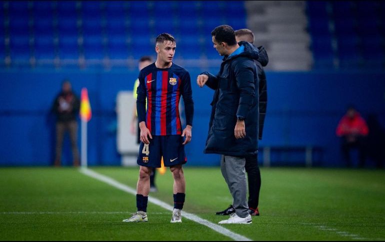 Rafael Márquez y Marc Casadó en un partido del Barcelona Atletic/ Redes