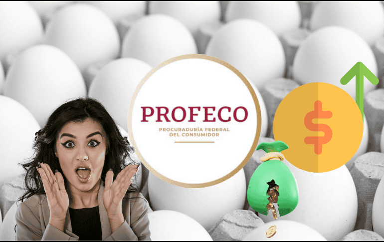 Circula que ya son varios los reportes que han llegado a la Profeco por la alza del costo de huevo en algunas regiones del país, el cual ha llegado hasta los $70 pesos. ESPECIAL/ CANVA