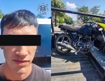 Elementos del Escuadrón Motorizado de la Policía de Zapopan detuvieron a un presunto narcomenudista que circulaba a bordo de una motocicleta sin placas en la calles de la colonia La Magdalena. ESPECIAL