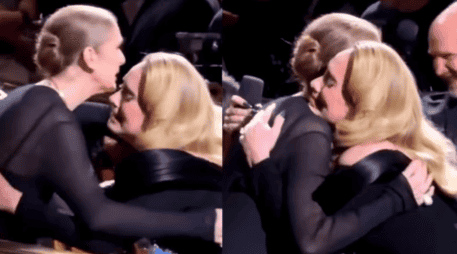 Adele y Céline Dion compartieron un emotivo encuentro, en donde fue capturada la conexión entre ambas cantantes conmovió a sus fans durante la actuación de Adele en Las Vegas. X / @nas.archives