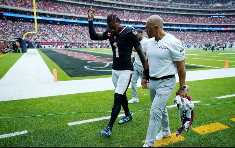 Diggs sumó 47 recepciones para 496 yardas y tres touchdowns en ocho encuentros en su primera temporada en Houston. AP/E. Smith