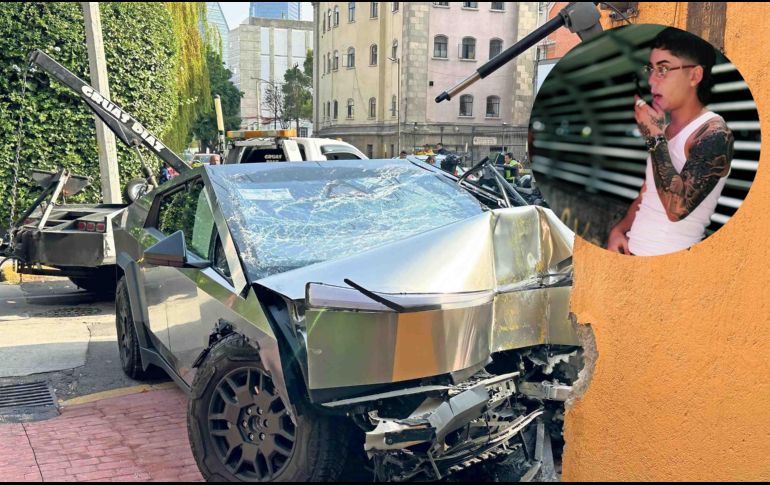 Jhay Pa sería la persona detrás del volante en el choque de la Cybertruck. SUN / EELG
