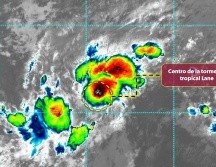 La tormenta tropical Lane se encontraba a unos 2.455 kilómetros (1.525 millas) al oeste-suroeste del extremo sur de la península de Baja California. X/ @conagua_clima.