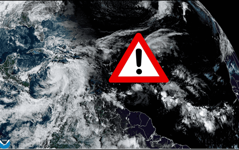 Cuba, Jamaica y las Islas Caimán están en alerta por la tormenta tropical Rafael formada este lunes en el Atlántico. EFE/ Centro Nacional de Huracanes