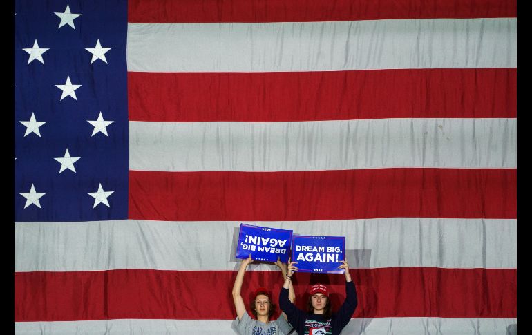 Trump ganó este martes las elecciones en los estados de Kansas, Montana y Utah. EFE / W. Oliver