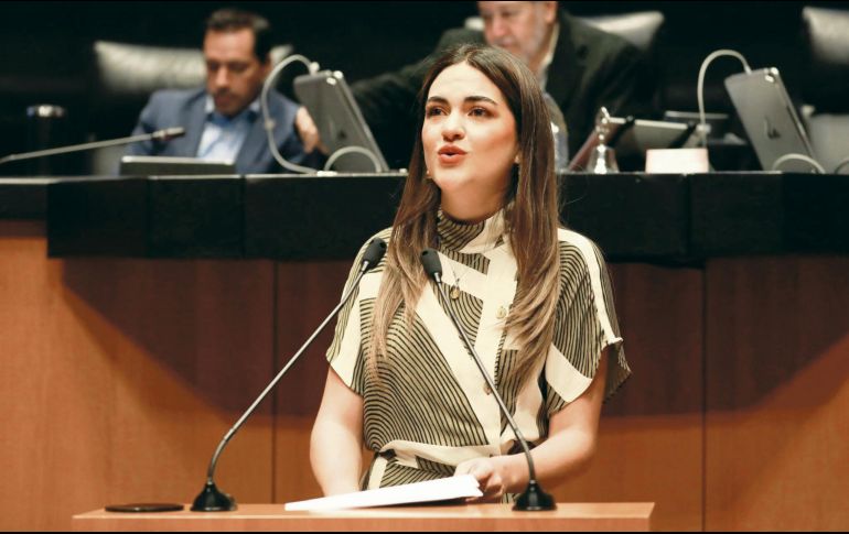 La senadora Andrea Chávez llamó “absurda e ilegal” la propuesta de invalidez de la reforma judicial. ESPECIAL