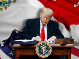 Larry Rubin señala que Donald Trump impulsó el T-MEC, que es un auténtico motor de la economía de la región de América del Norte. ESPECIAL / AP y CANVA