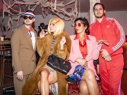 Eduardo Michel, Margot Tenenbaum, Marita Loves y Chaz Tenenbaum en la Haunted Party de Christianne Sandoval. GENTE BIEN JALISCO/ J. Soltero