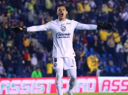 Luis Malagón en el festejo de un gol de las Águilas del América en el estadio Ciudad de los Deportes. IMAGO7