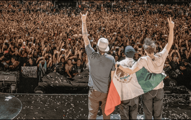 Este año se cumplió el 20 aniversario de la primera vez que blink-182 se presentó en México. X (TWITTER) / @blink182py