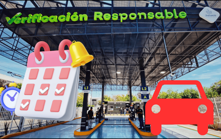 Este es el calendario que continúa vigente en el sitio oficial del Gobierno de Jalisco para la verificación vehicular, y sería el mismo que se aplicaría para el 2025. EL INFORMADOR/ ARCHIVO/ ESPECIAL/ CANVA