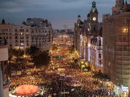 Con pancartas y gritos pidieron la dimisión de su presidente. EFE/B. Aliño