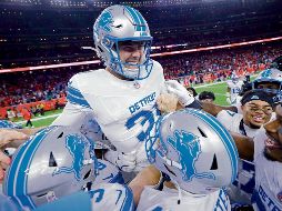 Jake Bates anotó dos goles de campo de más de 50 yardas para darle el triunfo a Detroit. AFP