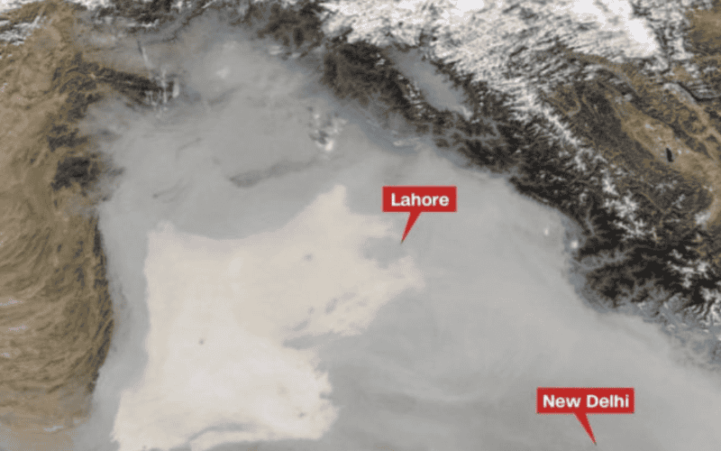 La mala calidad del aire en el este de Pakistán puede tener un impacto devastador sobre la salud de millones personas. X/@urbandigitalize 