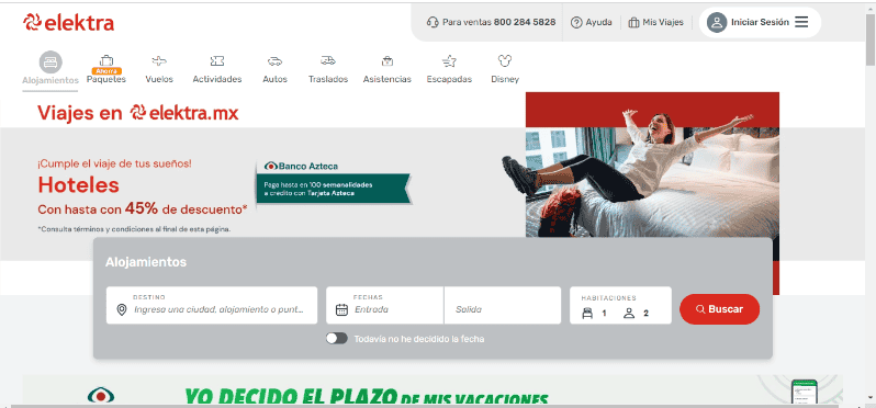Ya puedes visitar el sitio oficial web de Elektra Viajes. ELEKTRA VIAJES/ viajes.elektra.mx/