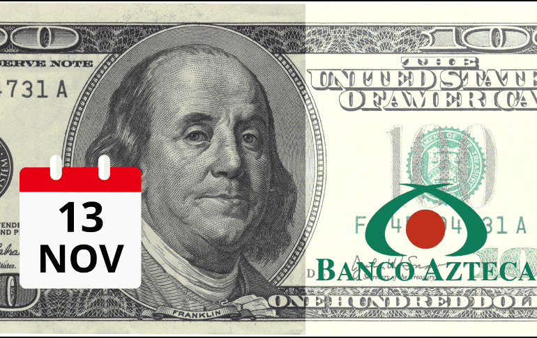 Esta es la cotización del dólar estadounidense para el día de hoy miércoles 13 de noviembre de 2024 en Banco Azteca. CANVA/ ESPECIAL
