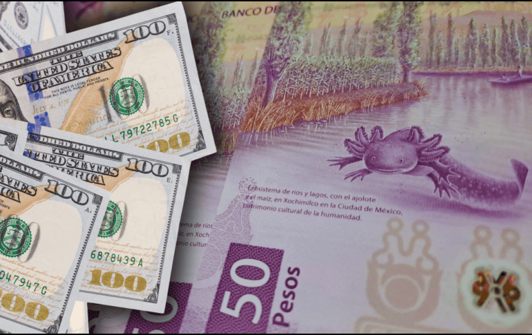 El peso mexicano, en los mercados internacionales, concluyó en 20.37 pesos por dólar. EL INFORMADOR / ARCHIVO