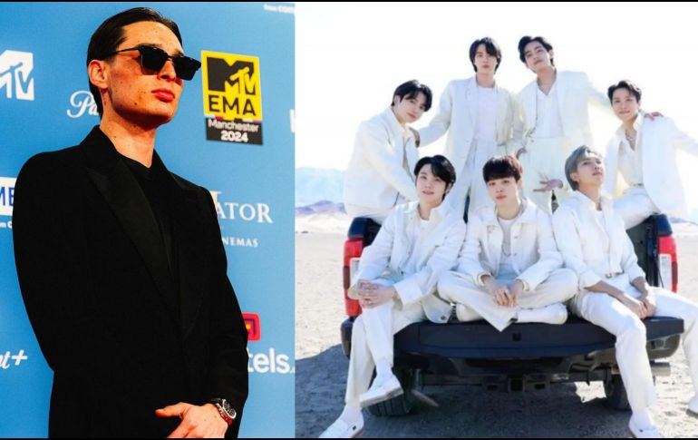 Aunque la idea de una colaboración entre el mexicano y BTS no es nueva, las especulaciones se intensificaron cuando Peso Pluma compartió una misteriosa foto el pasado 27 de octubre en la plataforma Bubble.  INSTAGRAM/pesopluma/bts.bighitofficial