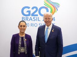 Claudia Sheinbaum y Joe Biden, presidentes de EU y México. X / @Claudiashein