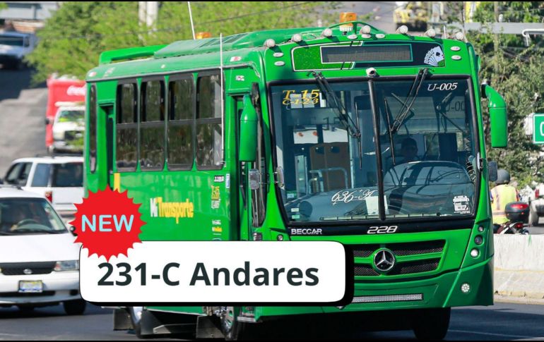 La nueva ruta 231-C Andares tiene una frecuencia programada de 10 minutos entre unidades.INFORMADOR/ARCHIVO/Canva